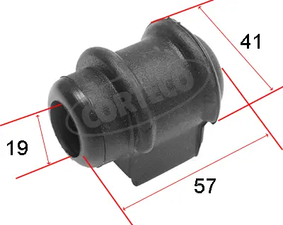 Mounting, stabiliser bar (80000134)
