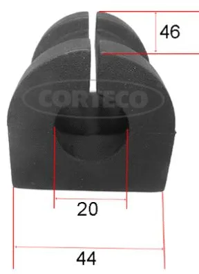 Mounting, stabiliser bar (49363595)