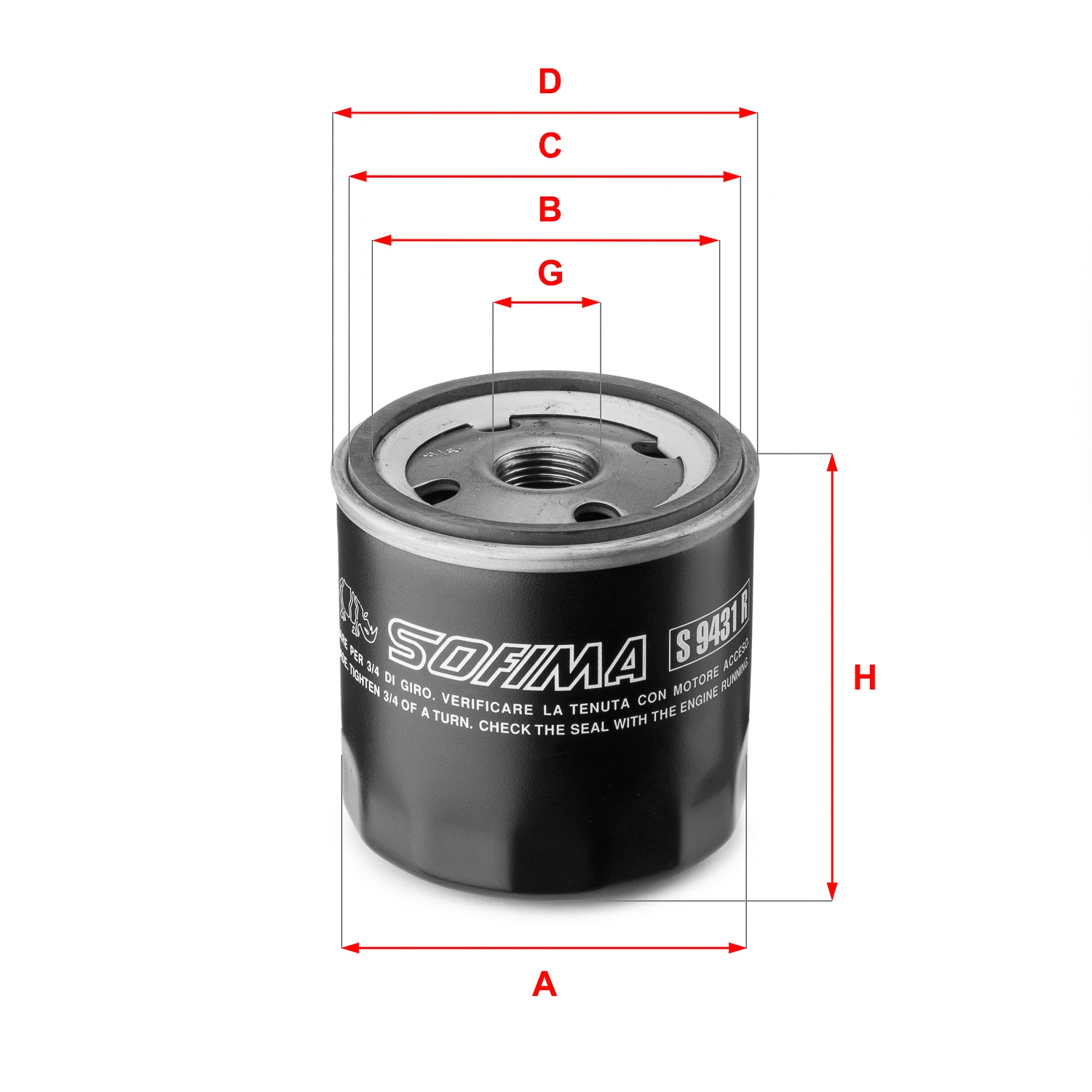 Oil Filter (S 9431 R)