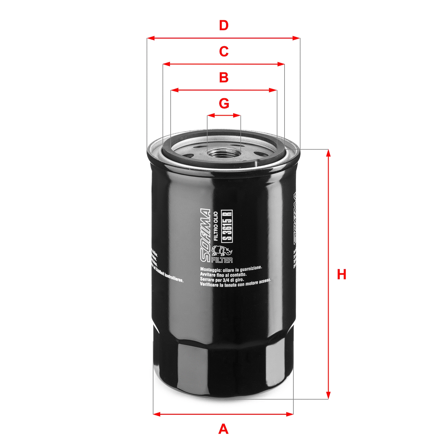 Oil Filter (S 3615 R)