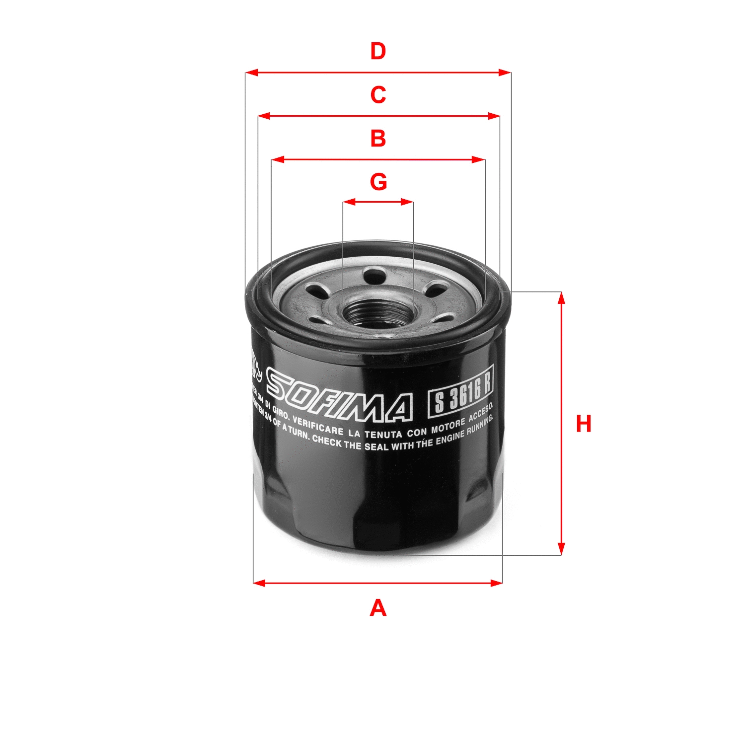 Oil Filter (S 3616 R)