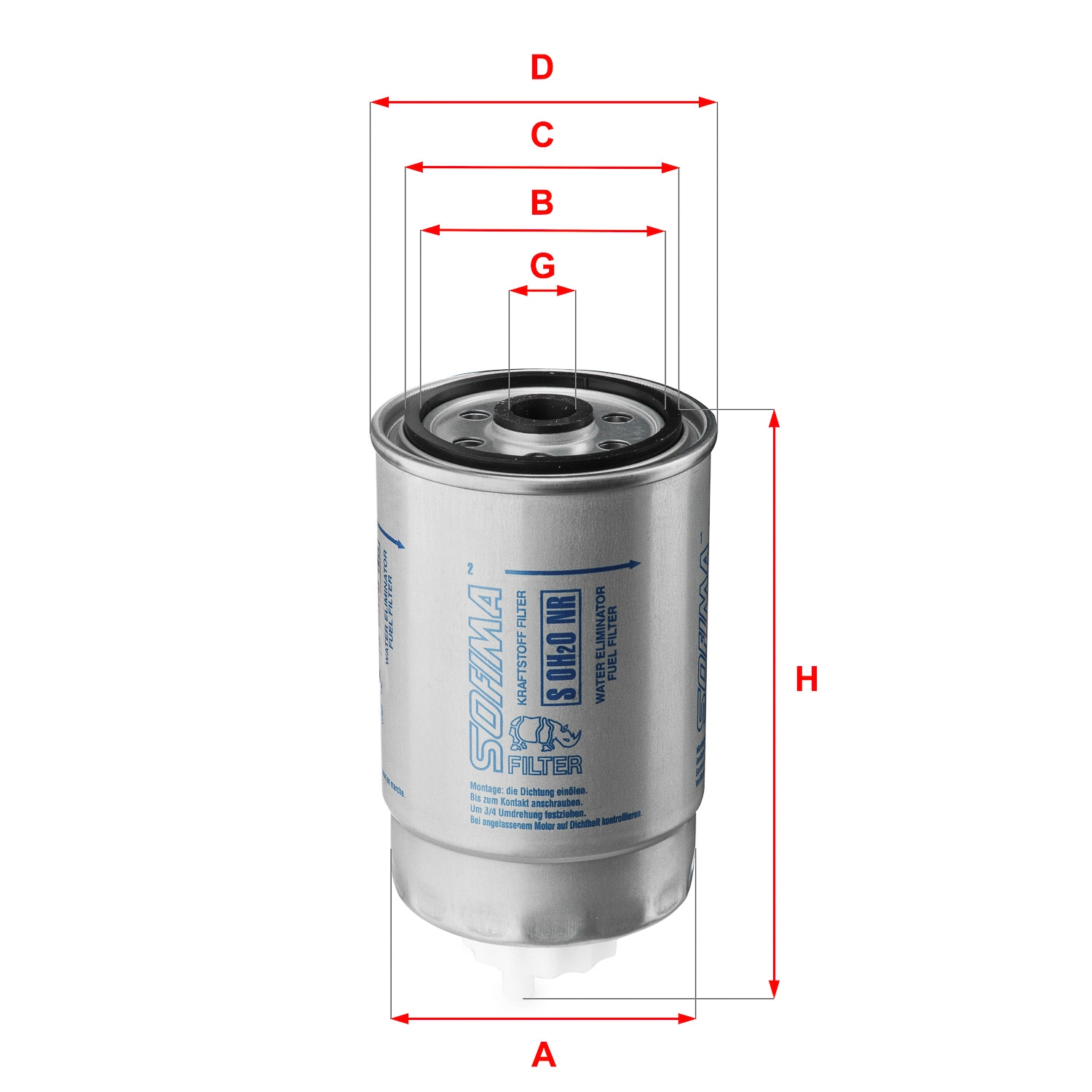 Fuel Filter (S 0H2O NR)