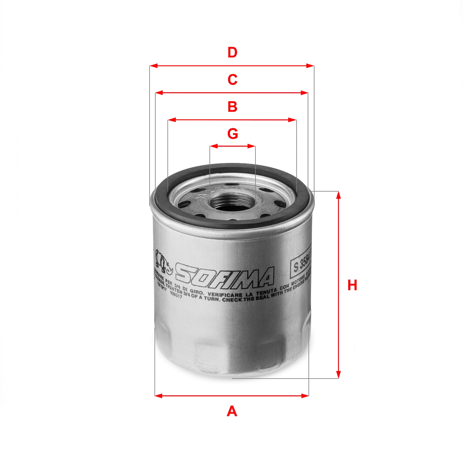 Oil Filter (S 3584 R)