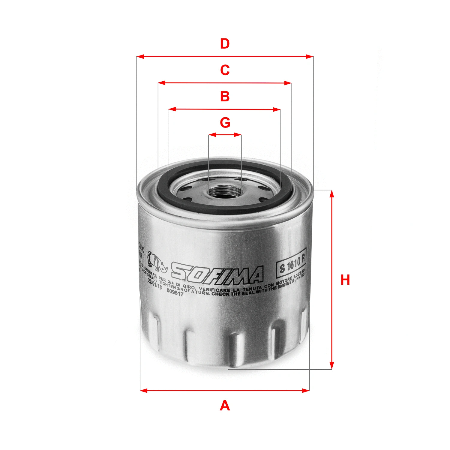 Oil Filter (S 1610 R)