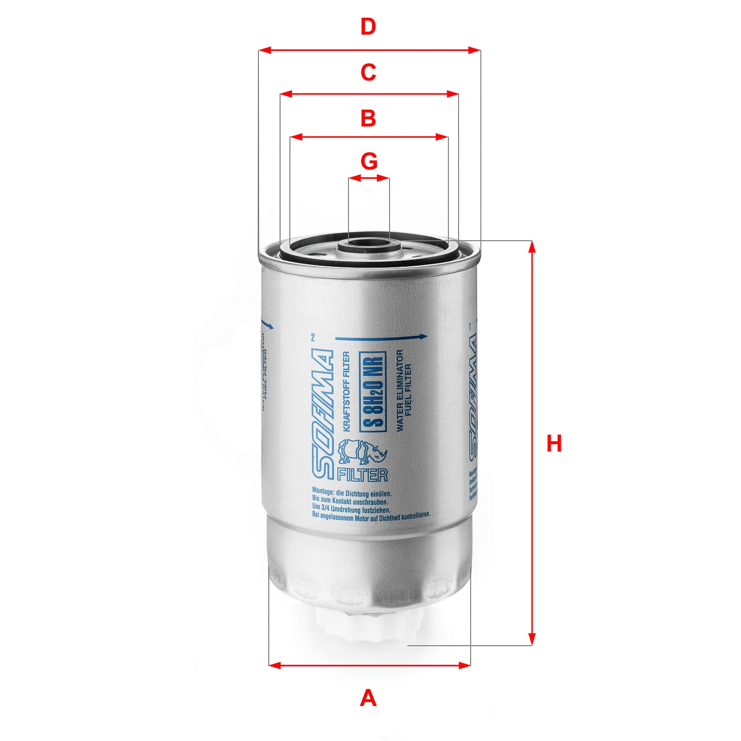 Fuel Filter (S 8H2O NR)