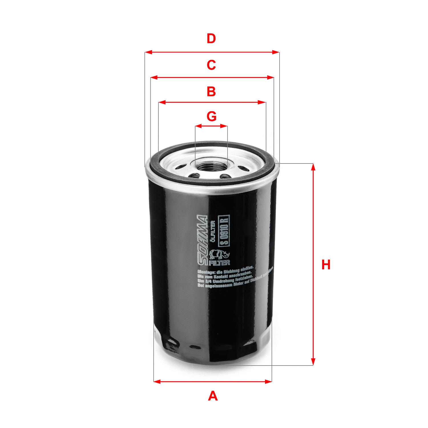 Oil Filter (S 0910 R)