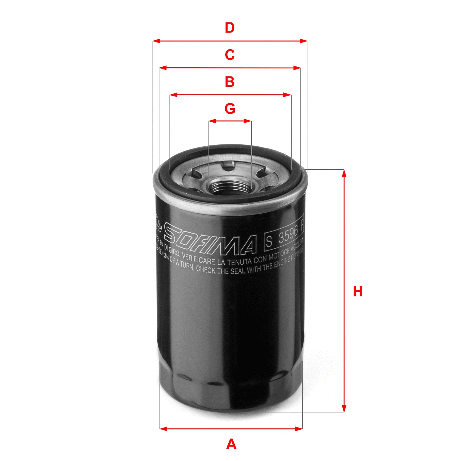 Oil Filter (S 3596 R)