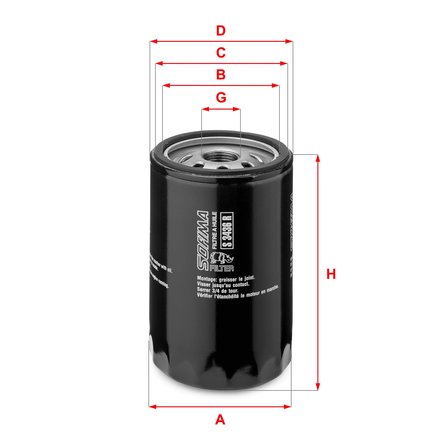 Oil Filter (S 3436 R)