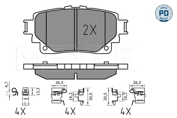 Brake Pad Set, disc brake (025 205 8215/PD)