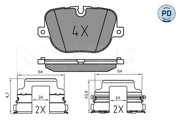 Brake Pad Set, disc brake (025 250 8517/PD)