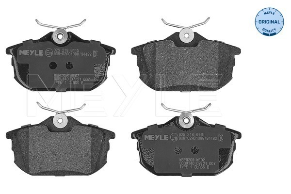 Brake Pad Set, disc brake (025 218 6115)