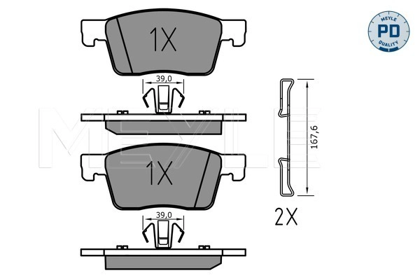 Brake Pad Set, disc brake (025 223 4519/PD)