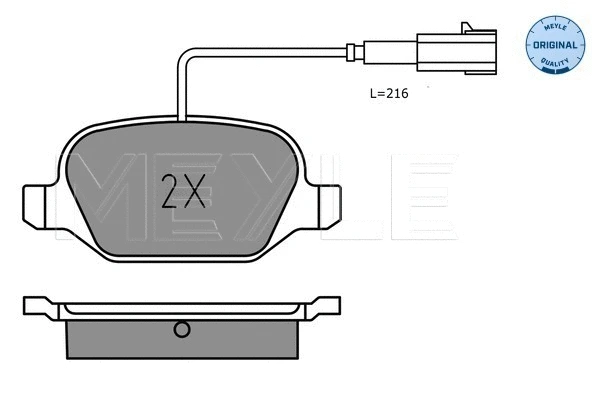 Brake Pad Set, disc brake (025 252 3717)