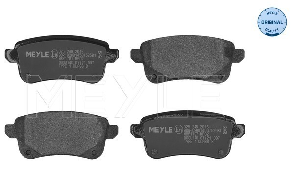 Brake Pad Set, disc brake (025 248 2016)