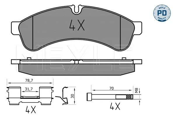 Brake Pad Set, disc brake (025 292 3122/PD)