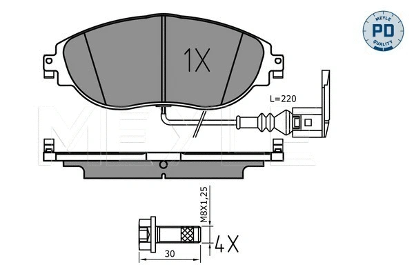 Brake Pad Set, disc brake (025 251 1720/PD)