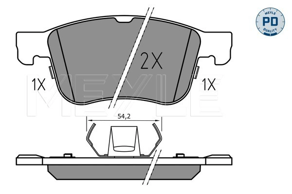 Brake Pad Set, disc brake (025 205 5617/PD)