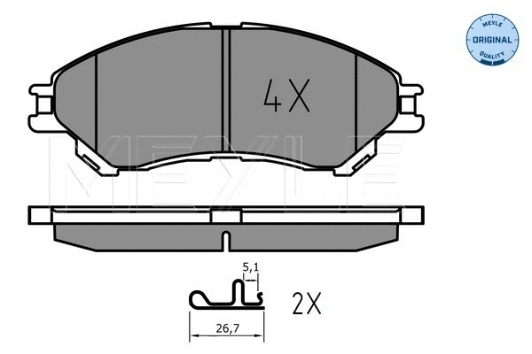 Brake Pad Set, disc brake (025 259 7916)