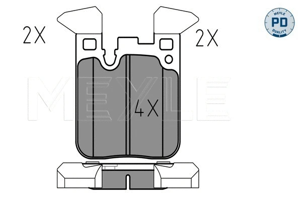 Brake Pad Set, disc brake (025 250 2916/PD)