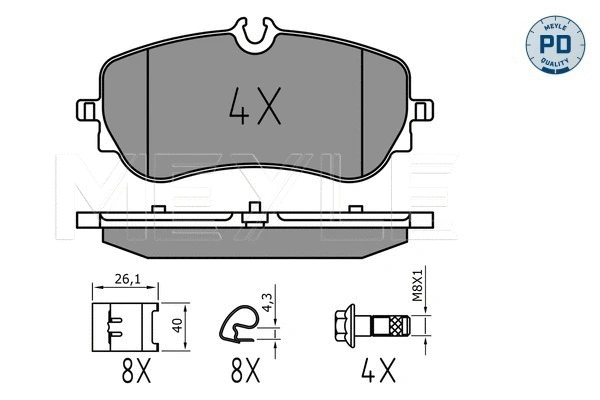 Brake Pad Set, disc brake (025 228 0219/PD)