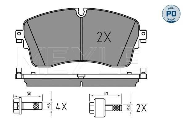Brake Pad Set, disc brake (025 224 8517/PD)
