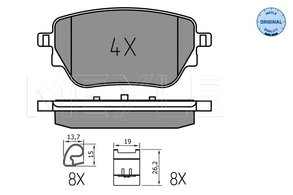Brake Pad Set, disc brake (025 229 8617)