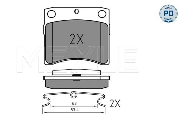 Brake Pad Set, disc brake (025 216 3517/PD)