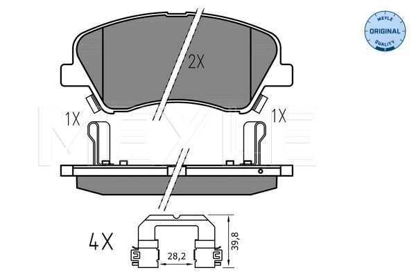 Brake Pad Set, disc brake (025 222 2818)