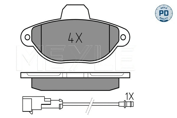 Brake Pad Set, disc brake (025 214 3617/PD)