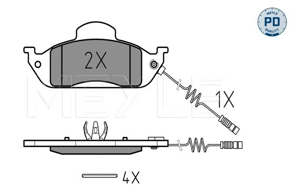 Brake Pad Set, disc brake (025 231 9317/PD)