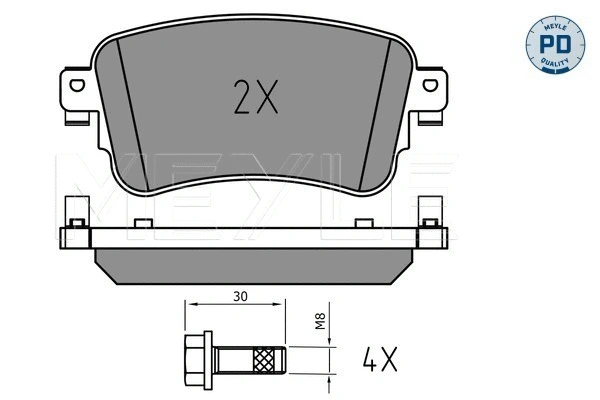 Brake Pad Set, disc brake (025 225 8818/PD)