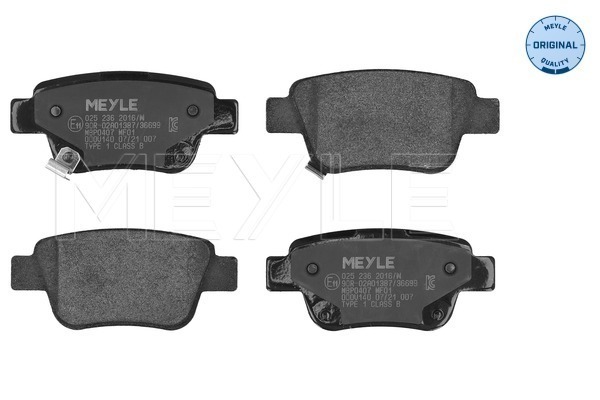 Brake Pad Set, disc brake (025 236 2016/W)