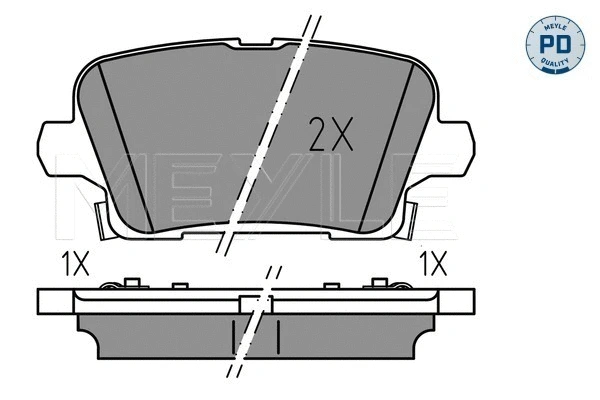 Brake Pad Set, disc brake (025 221 2317/PD)