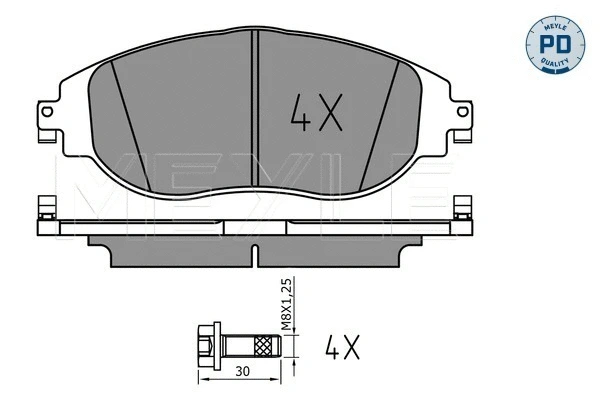 Brake Pad Set, disc brake (025 247 3821/PD)