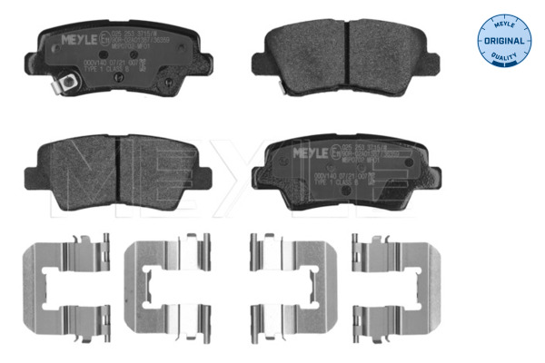 Brake Pad Set, disc brake (025 253 3715/W)