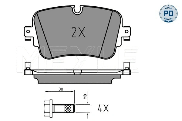 Brake Pad Set, disc brake (025 223 0717/PD)