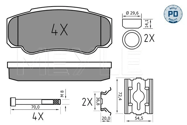 Brake Pad Set, disc brake (025 239 2120/PD)