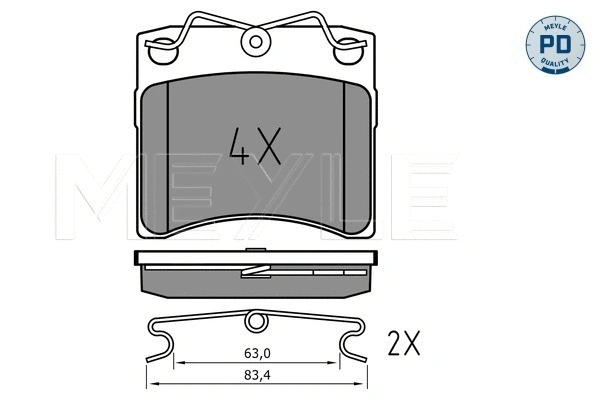 Brake Pad Set, disc brake (025 206 5217/PD)
