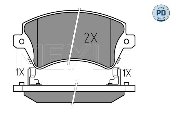 Brake Pad Set, disc brake (025 237 6617/PD)