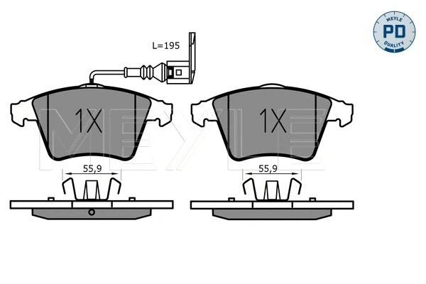 Brake Pad Set, disc brake (025 237 4618/PD)