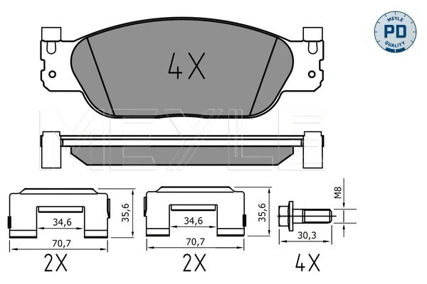 Brake Pad Set, disc brake (025 234 2318/PD)