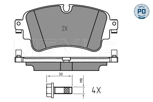 Brake Pad Set, disc brake (025 223 0817/PD)