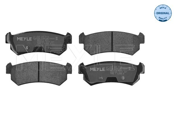 Brake Pad Set, disc brake (025 240 7114)