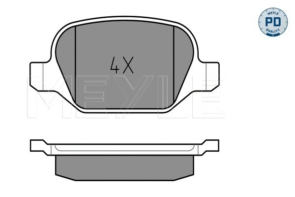 Brake Pad Set, disc brake (025 235 1716/PD)