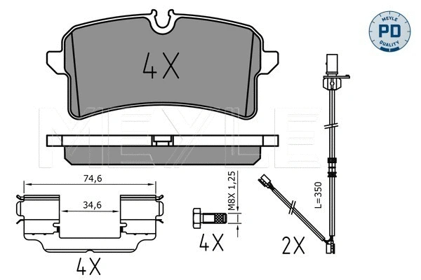 Brake Pad Set, disc brake (025 246 4317/PD)