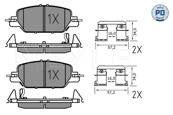 Brake Pad Set, disc brake (025 228 5216/PD)