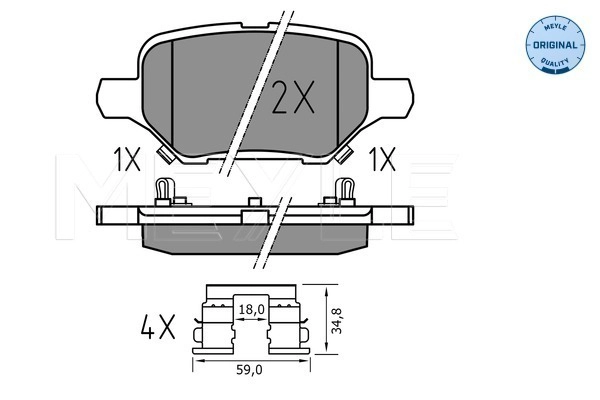 Brake Pad Set, disc brake (025 229 3017)