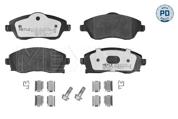 Brake Pad Set, disc brake (025 232 2517/PD)