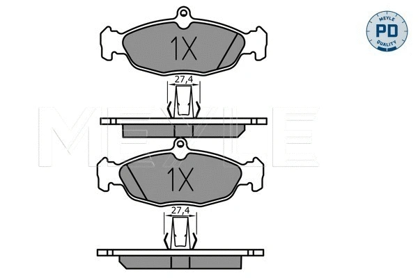 Brake Pad Set, disc brake (025 244 8717/PD)