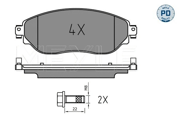 Brake Pad Set, disc brake (025 220 8718/PD)